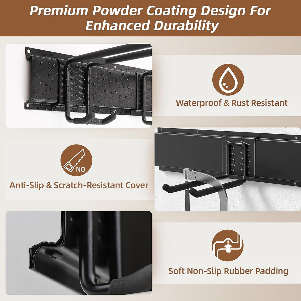 49.5" Garage Tool Organizer Wall Mount, 500 LBS Garden Tool Organizer