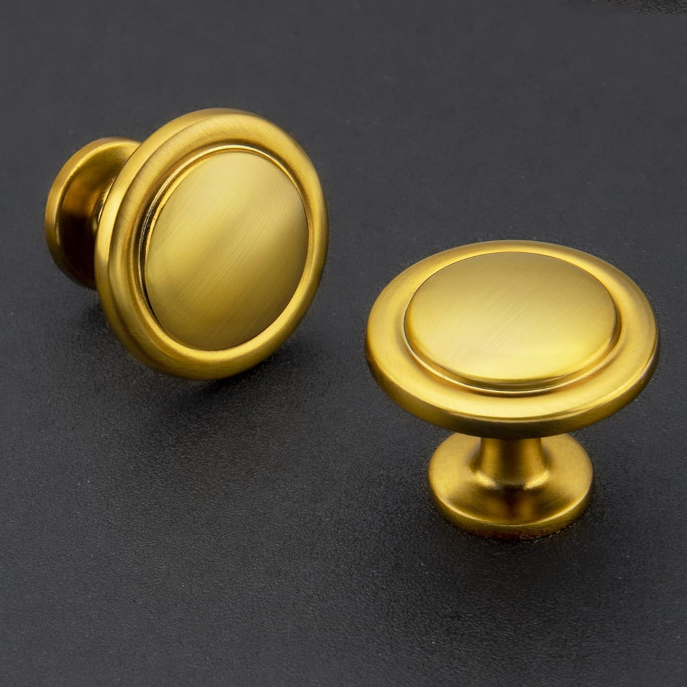 Ravinte Gold Cabinet Knobs Zinc Drawer Knobs, 1-1/4 Inch, 30 Pack
