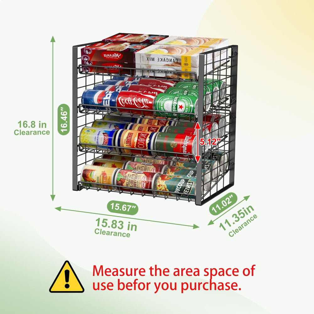 JKsmart 4-Tier Can Rack Organizer for Pantry, Adjustable Can Storage Holder f...
