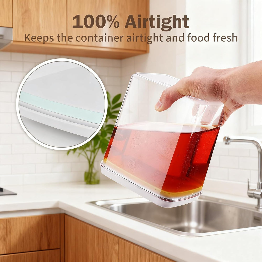 Pop Food Storage Containers Set Airtight Food Storage Containers with Pop Lid...