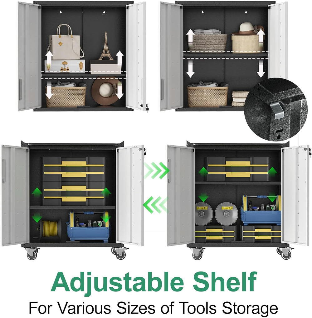 Garage Cabinet System | Heavy Duty Steel All-in-One Modular Garage Cabinet Se...