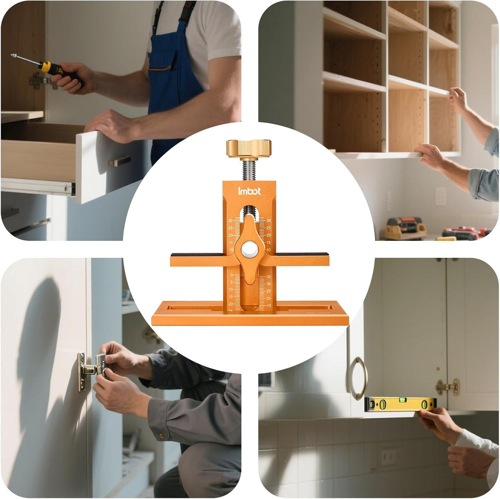 Imbot 3-in-1 Cabinet Door Mounting Jig, Cabinet Door Installation Positioner Kit