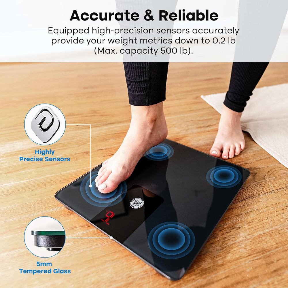 GE Bathroom Scale for Body Weight 500lbs, Digital Weight Scales Heavy Duty