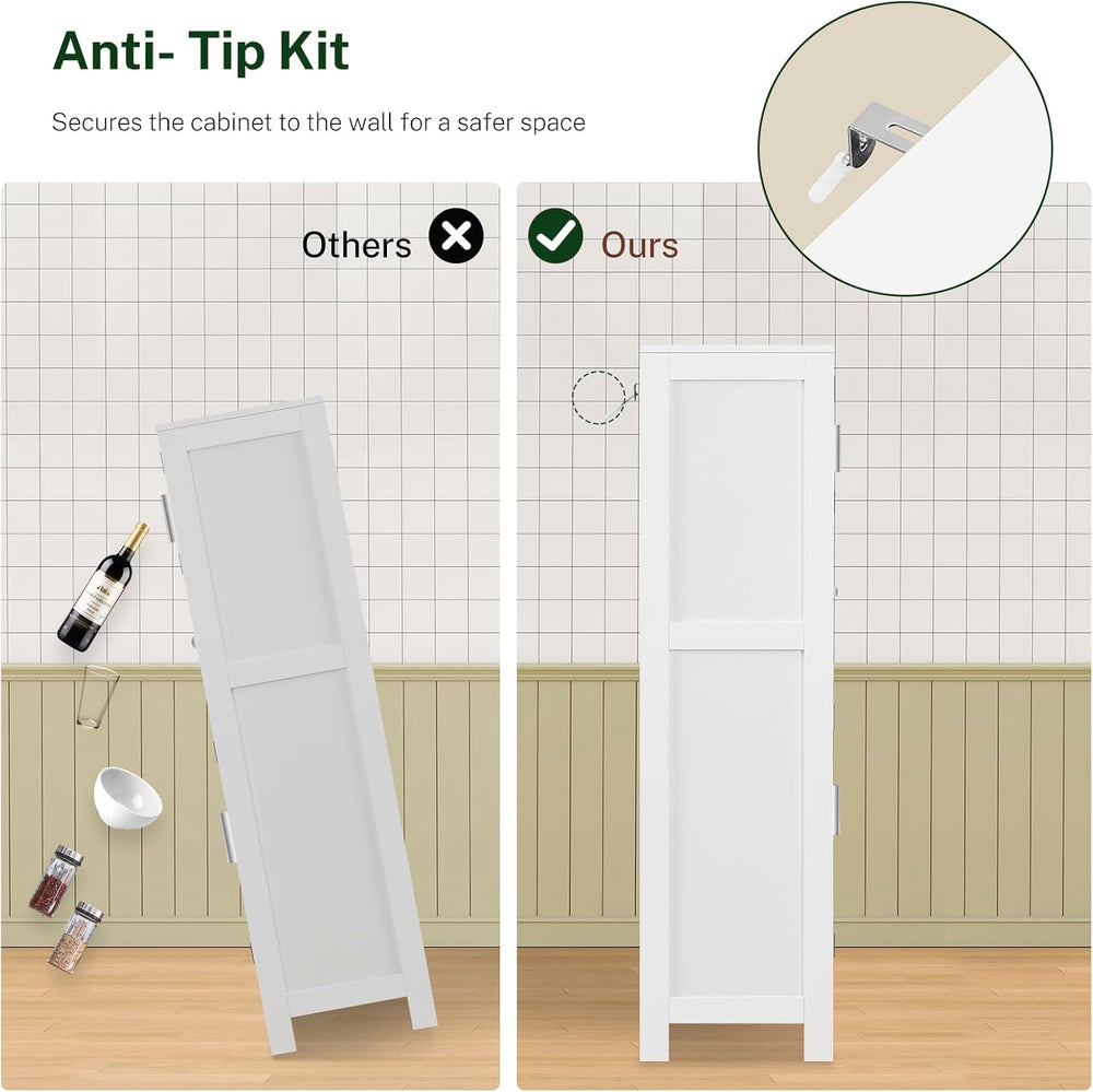 TEENFON Bathroom Storage Cabinet with Adjustable Shelf & Large Drawer