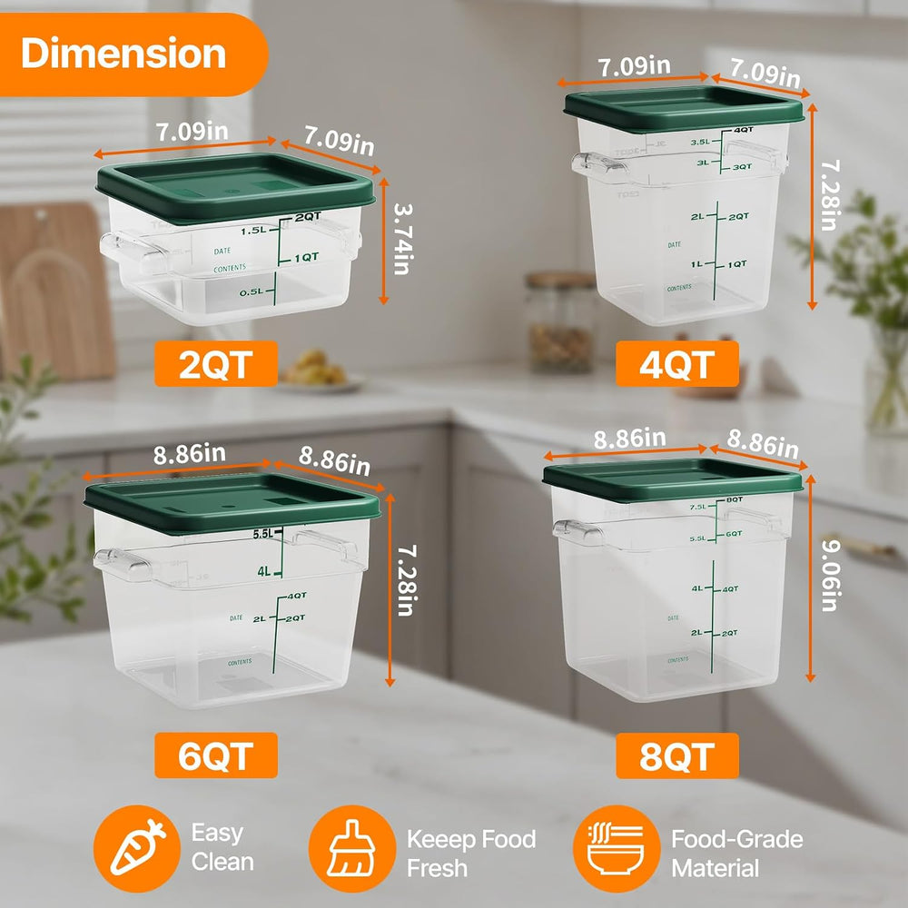 8 Pack Food Storage Containers with Lids;BPA-Free Cereal, Rice, Flour, Pasta ...