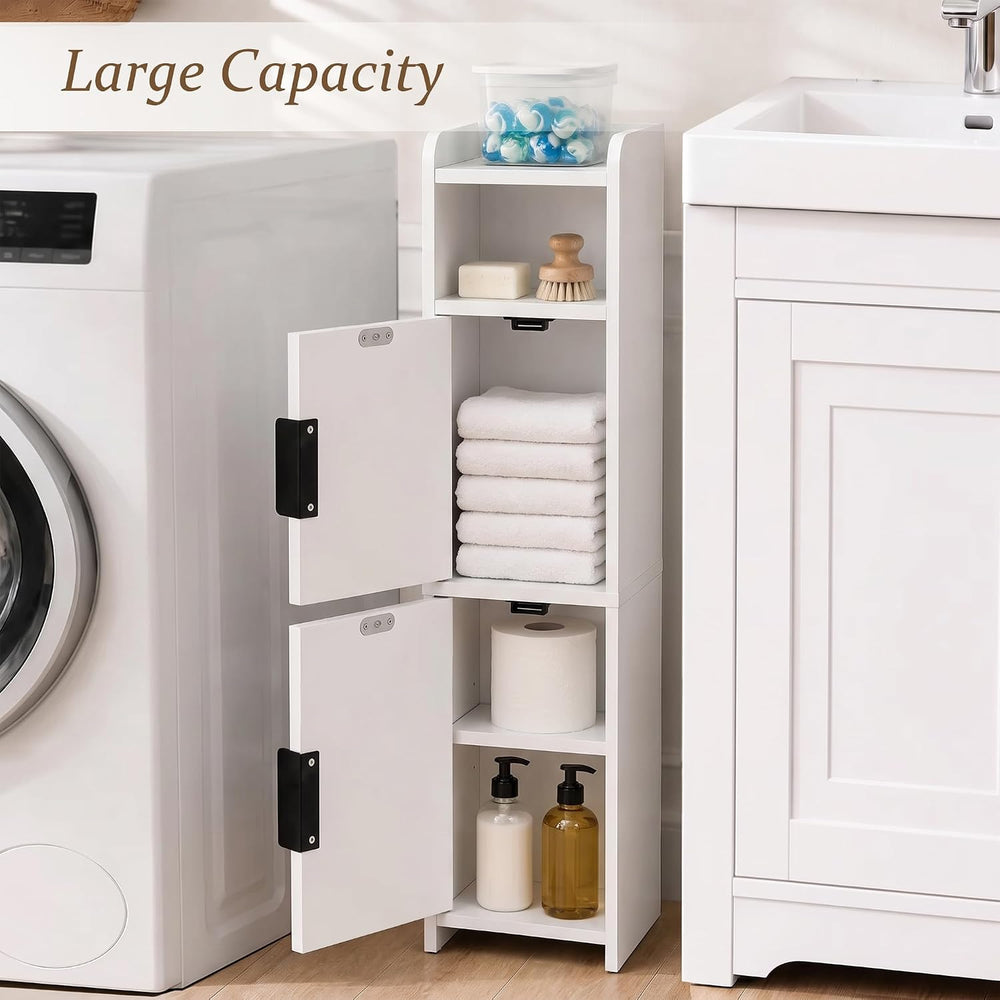 Small Bathroom Storage Cabinet,Corner Cabinet Narrow Toilet Paper Cabinet