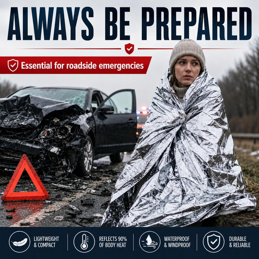 BH Lot of 50 Emergency Mylar Blankets - 84" x 52"