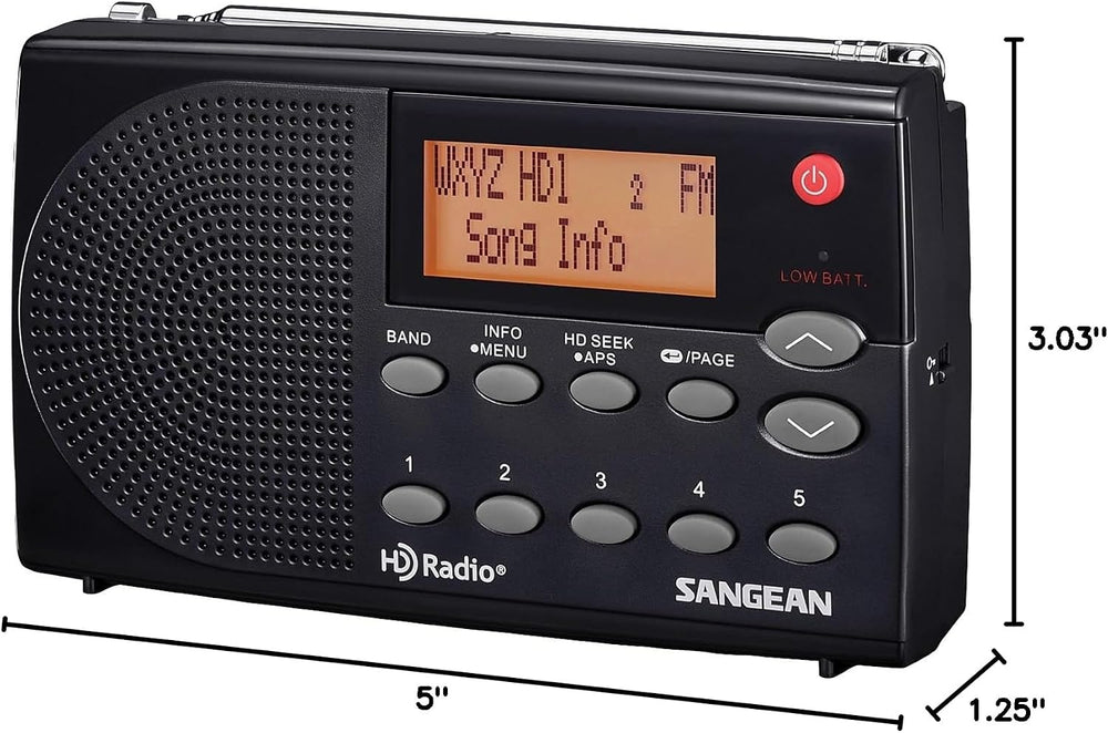 Sangean HDR-14 Portable HD AM/FM Radio with Emergency Alerts