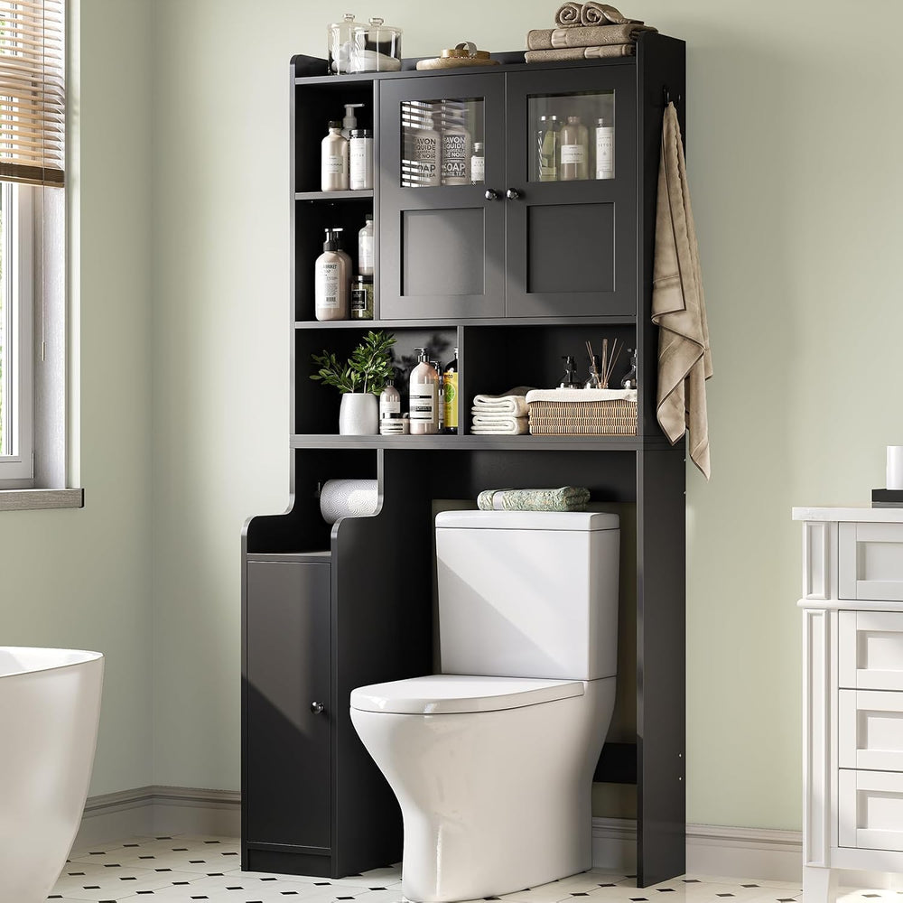 Itaar Over The Toilet Storage Cabinet, Over Toilet Bathroom Organizer with Gl...