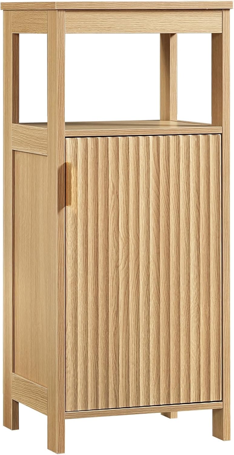 Bathroom Cabinet, Freestanding Bathroom Storage Cabinet with Door and Shelves...