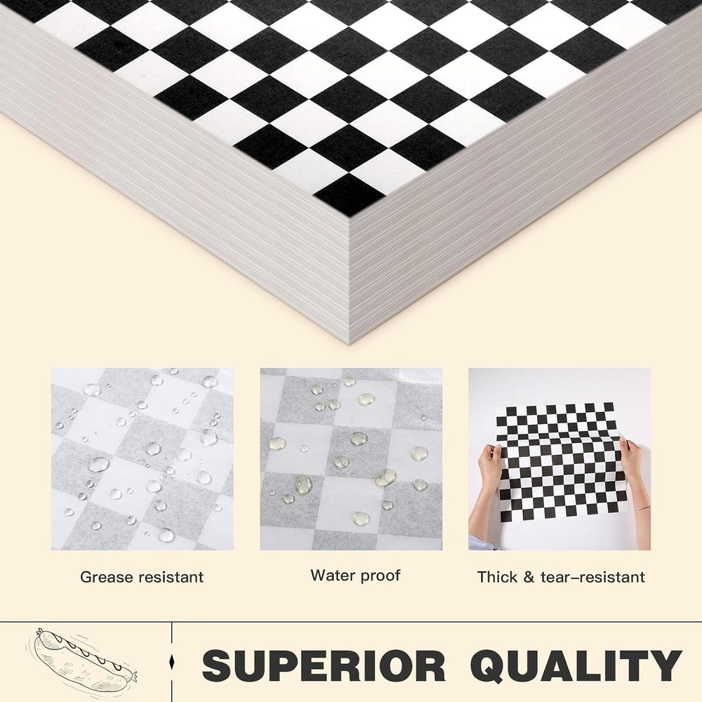 Colarr Waxed Paper Sheets Bulk 15 x 15 Inch, Black, 2000 Pcs