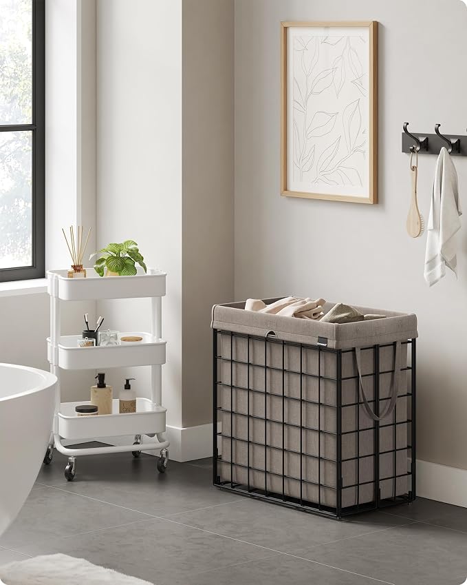 SONGMICS Laundry Hamper, 29 Gal. Laundry Basket, Collapsible Clothes Hamper