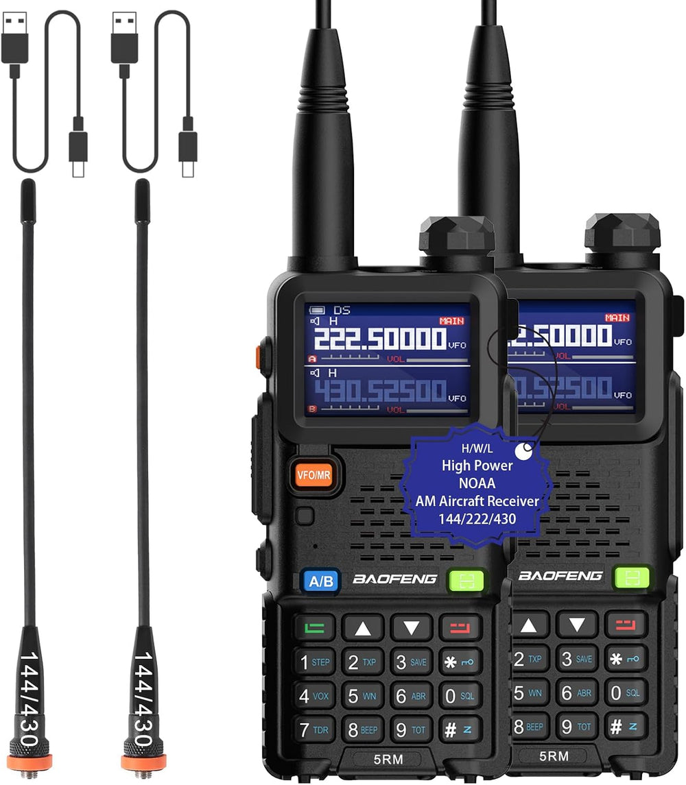 BAOFENG 5RM Ham Radio Handheld (Upgraded of UV-5R) Walkie Talkie Long Range