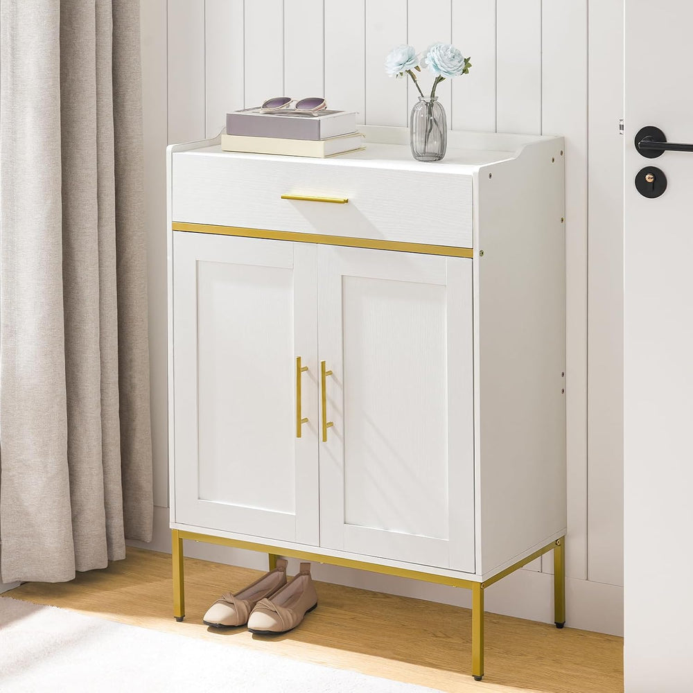 HOOBRO Shoe Storage Cabinet, 5-Tier Shoe Cabinet with Drawers, 36.6''...