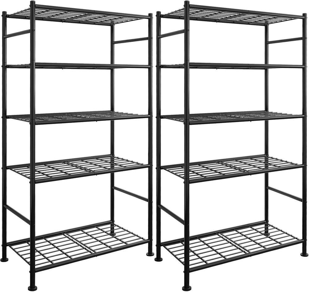 Sakugi 2-Pack 5-Tier Steel Garage Storage Shelves, 33.5"x12.6"x72&q...