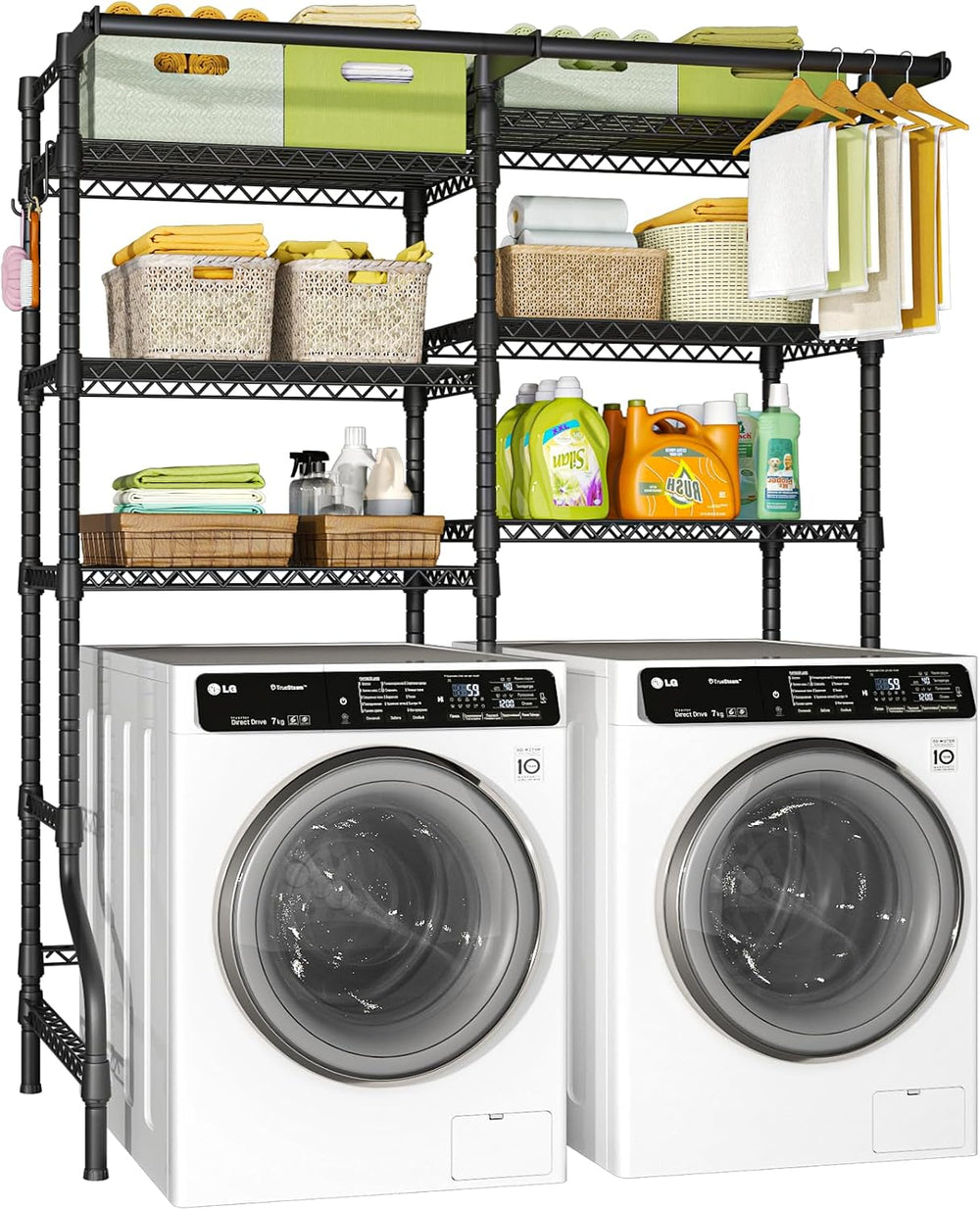 U13 Over Washer and Dryer Storage Shelves, Laundry Room Standing Shelf