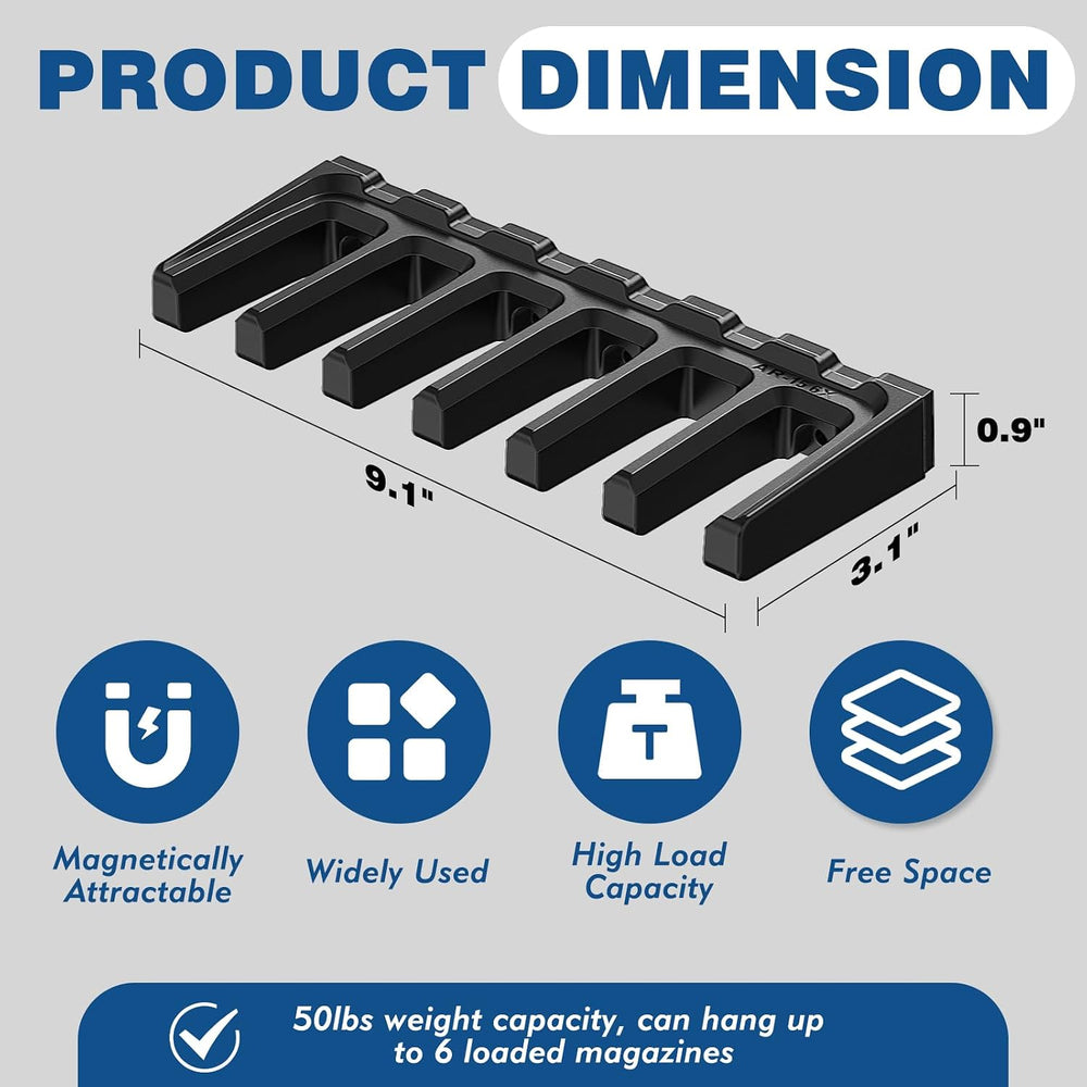 Aoanoko PMAG Rack Wall Mount,Mag Holder|AR Magazine Hodler|Wall Mount Display...