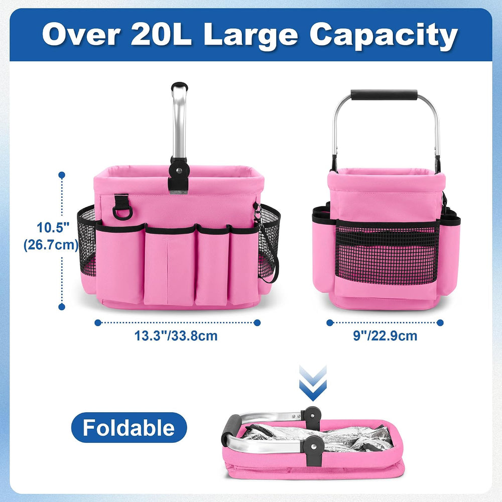 Cleaning Caddy Organizer with Handle,Pink