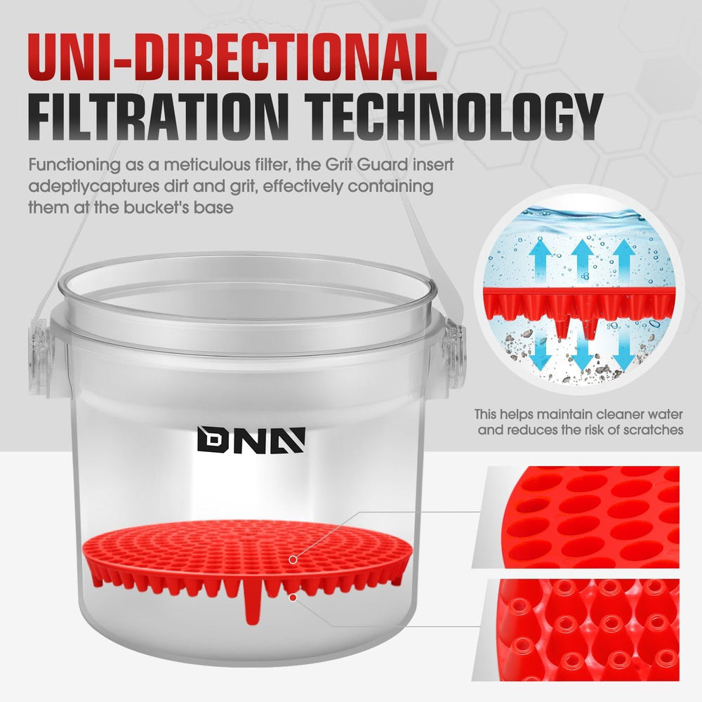 DNA Motoring 5 Gallon Washing System Includes 15.5L Bucket, Filtration System...