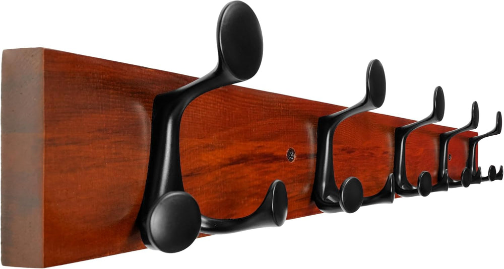 WEBI Coat Rack Wall Mount,30" Solid Wood Coat Hooks Wall Mounted Coat Ha...