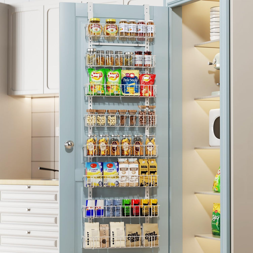 Delamu Adjustable Cabinet Door Organizer, 8-Tier Hanging Spice Rack Organizer...
