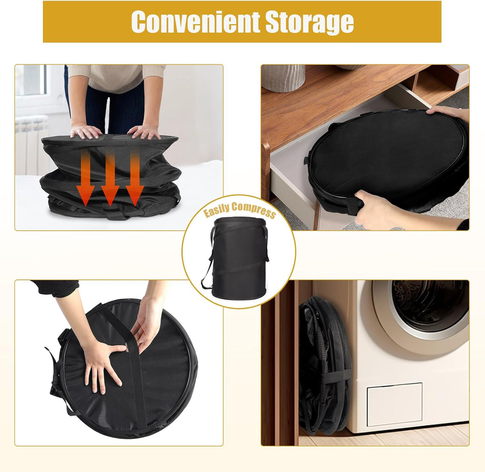 Bukere Laundry Hamper with Wheels, Extra Large 3 in 1 Pop Up Basket with Roll...