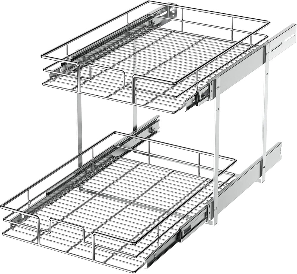LOVMOR 2 Tier Individual Pull Out Cabinet Organizer 15½" W x 21½" D...
