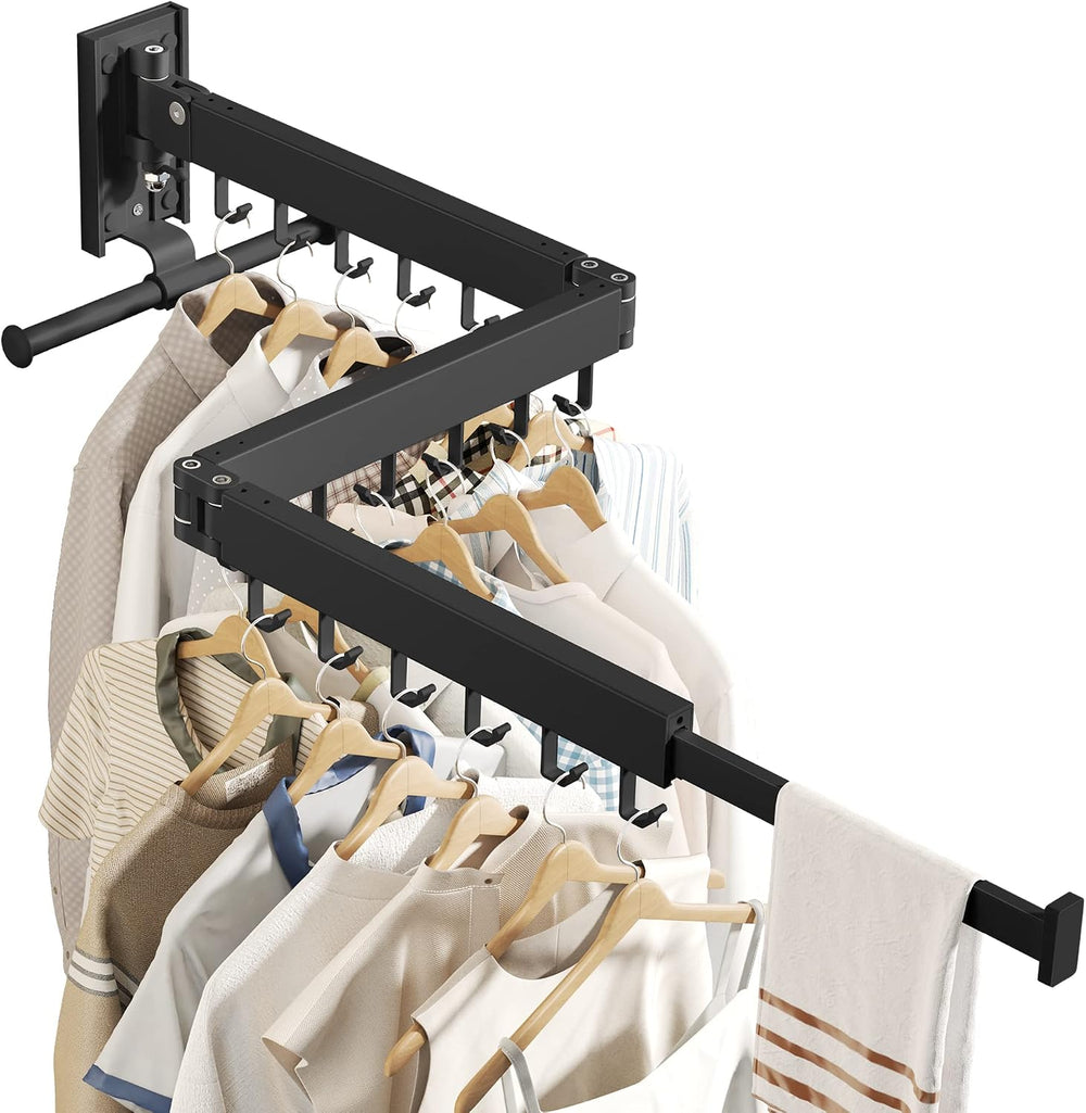 BOQORAD Drying Rack Clothing, Retractable Clothes Drying Rack,Wall Mounted La...