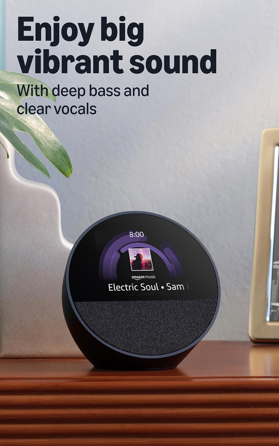 Amazon Echo Spot (newest model), Great for nightstands, offices and kitchens,...