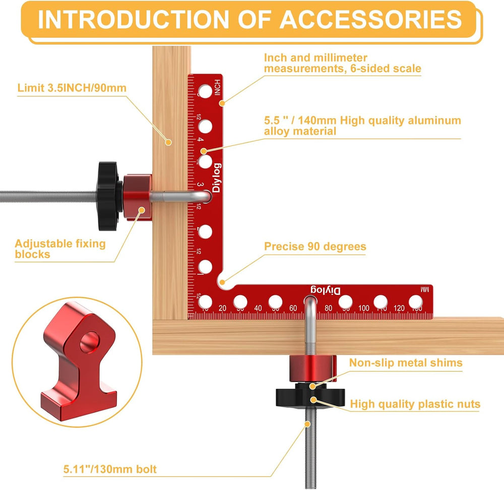 Corner Clamp for Woodworking, 90 Degree Corner Clamp, 4 Pack 5.5"x 5.5&q...