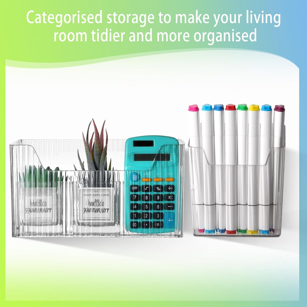 SiliFine 8 Pcs Cabinet Door Organizer Bin Wall Mount Organizer,3.94''...