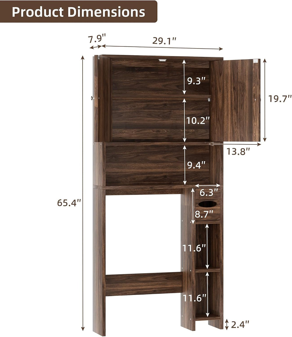 Shintenchi Over the Toilet Storage Cabinet, Bathroom Shelf Organizer