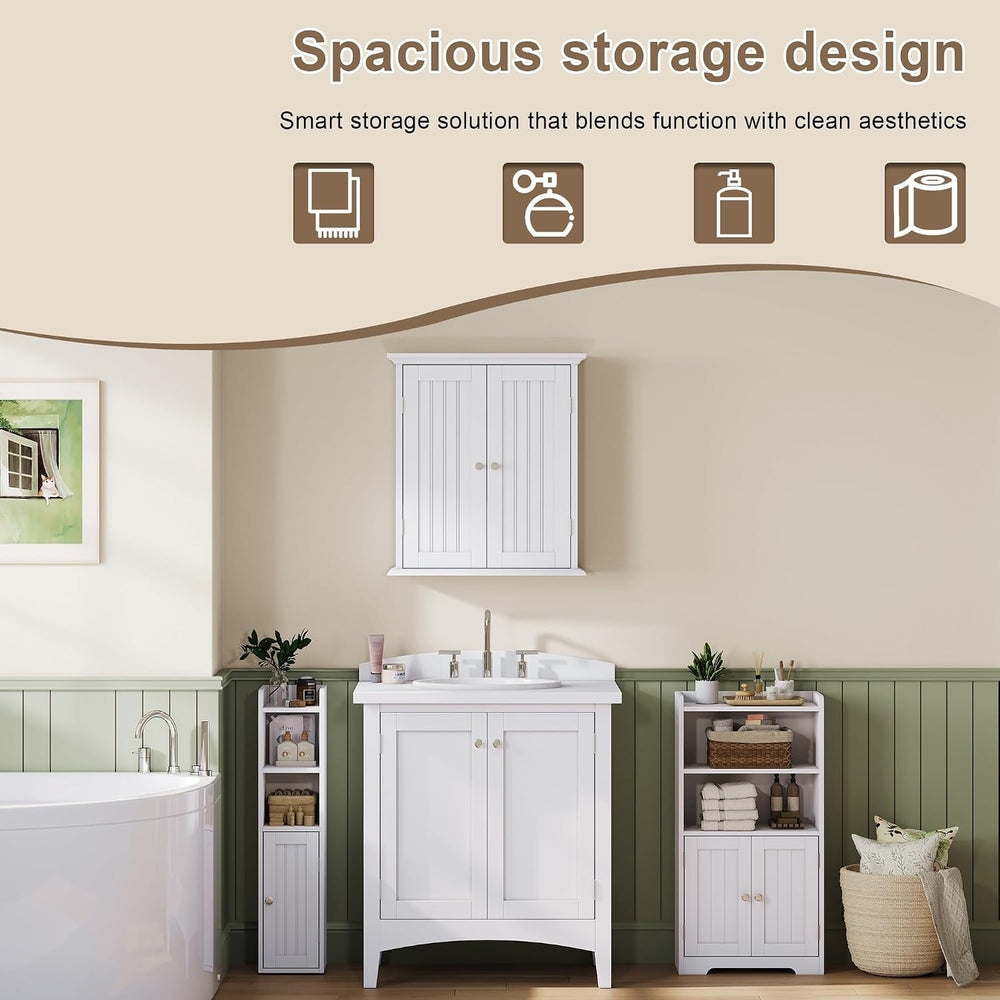 ChooChoo Small Bathroom Storage Cabinet with Adjustable Shelf