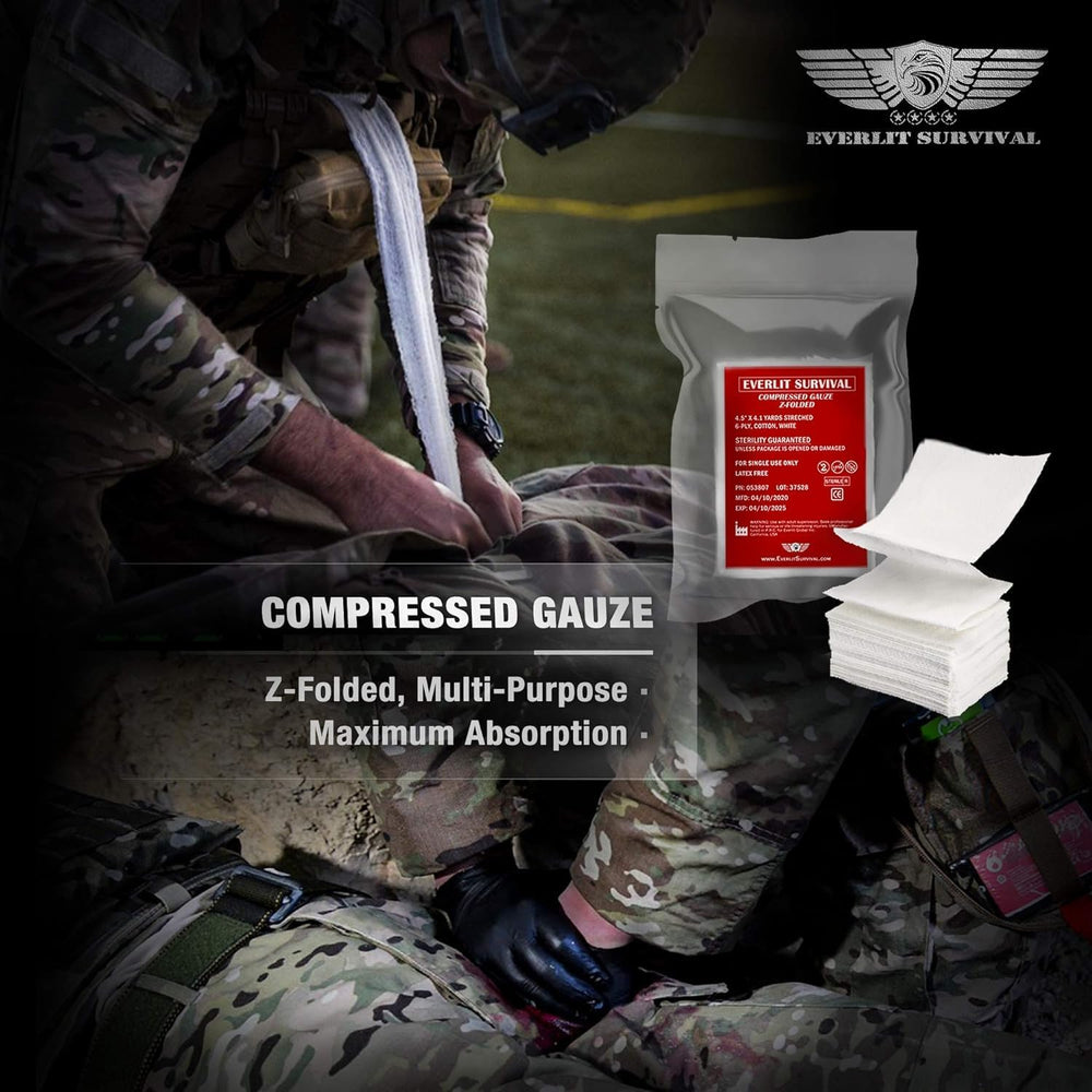 EVERLIT Trauma Pak, with CAT GEN-7 Tourniquet QuikClot Hemostatic Dressing Ro...