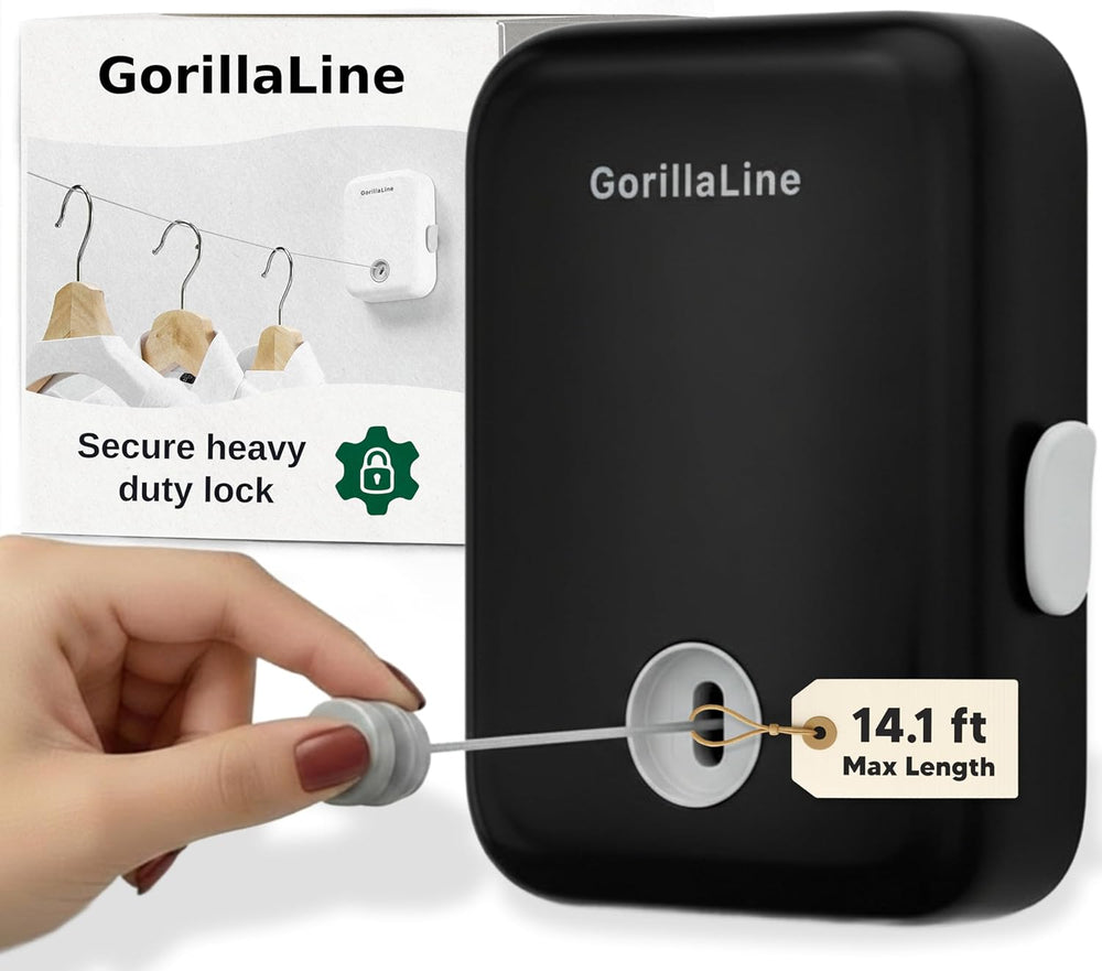 GorillaLine - Retractable Clothesline Indoor Outdoor Clothes Line - Heavy Dut...