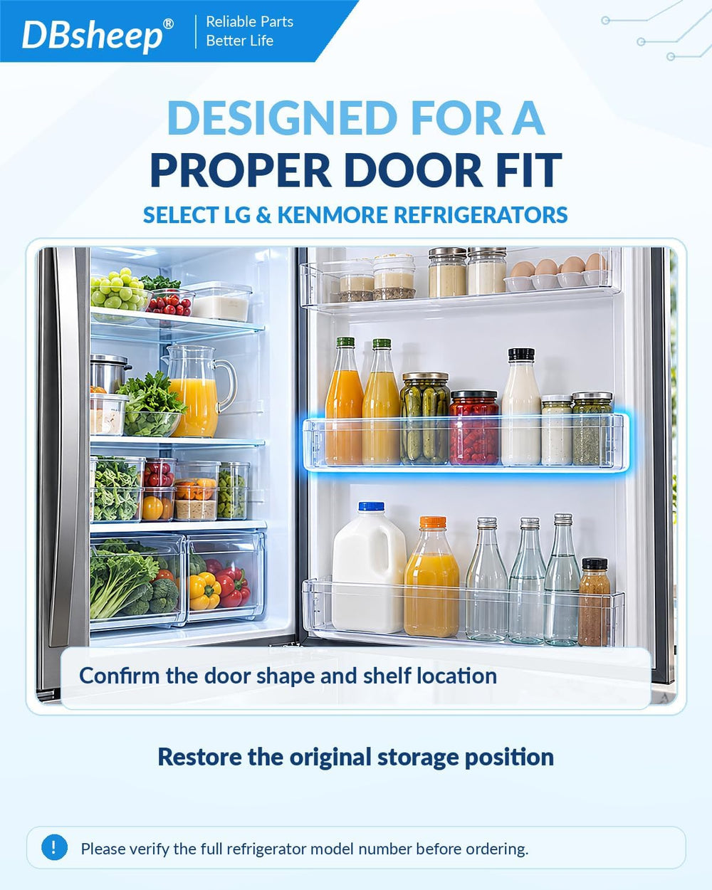 Refrigerator Door Shelf Bin - Replacement for LG MAN62749601