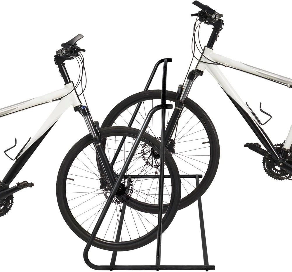 MyGift Large Metal Double-Sided Grid Bike Rack Stand, Freestanding Bicycle St...
