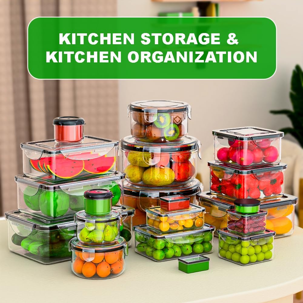 54 Pcs Food Storage Containers with Lids Airtight, (27 Containers &27 Lid...