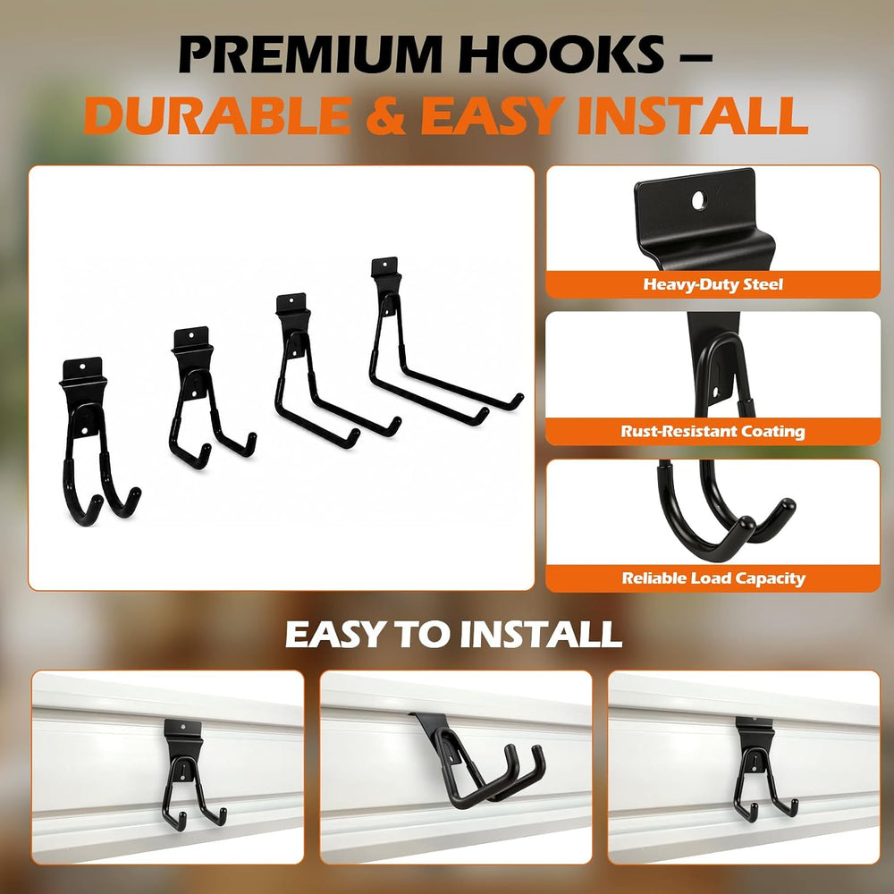 Large U Hooks Compatible with Gladiator GearTrack & GearWall, 6-Pack Gara...
