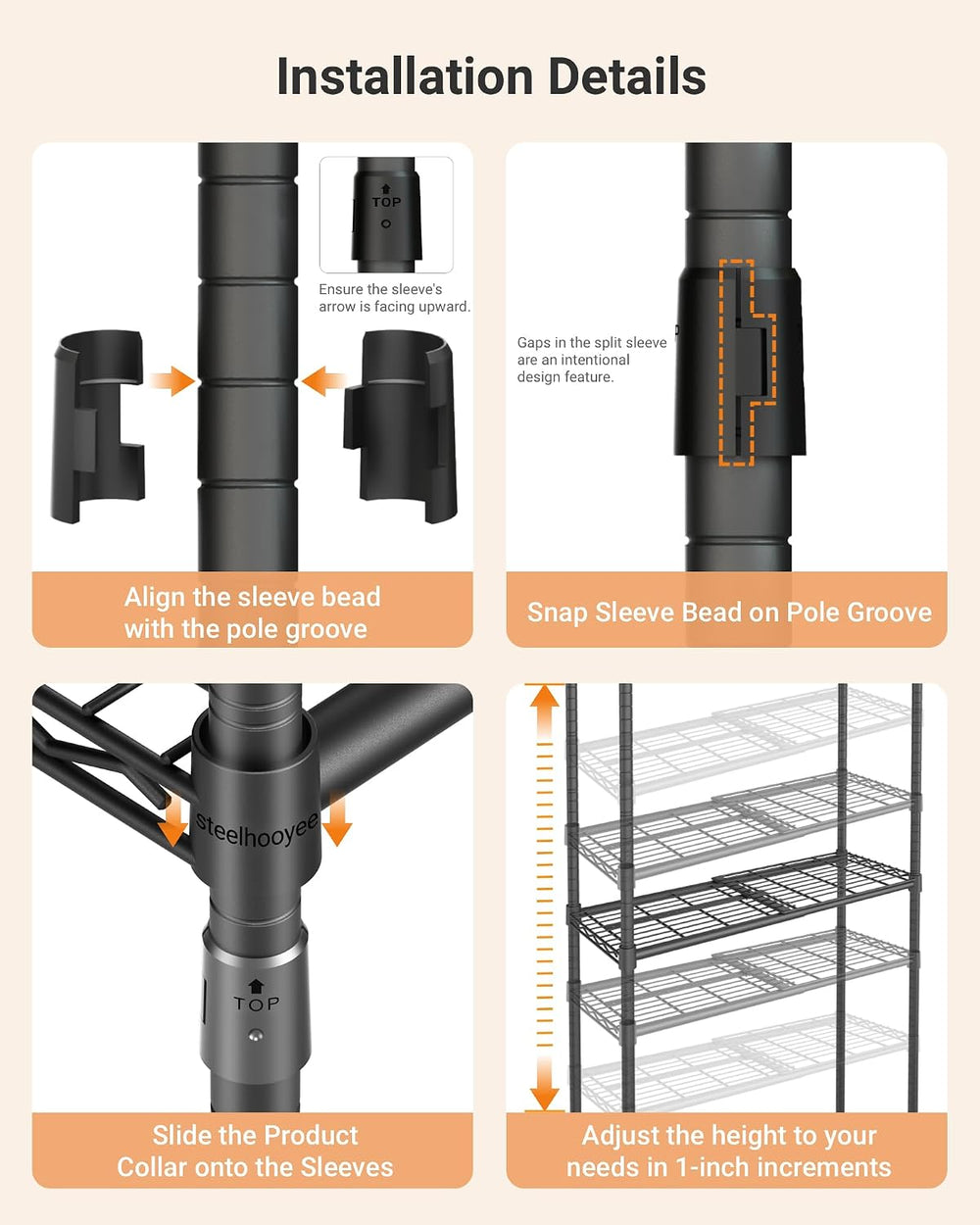 Expandable Heavy Duty Clothes Rack with shelves closet organizer system
