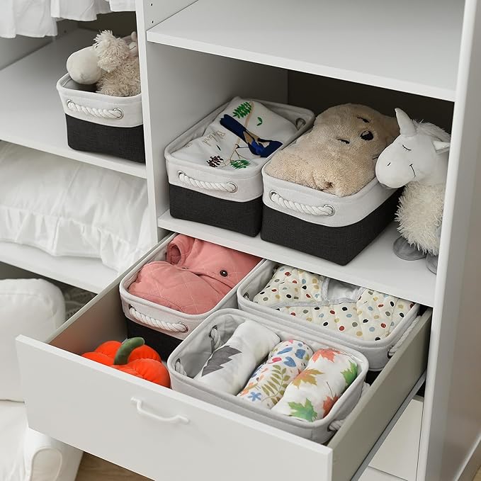 TheWarmHome Storage Bins for Shelves (6 Pack)