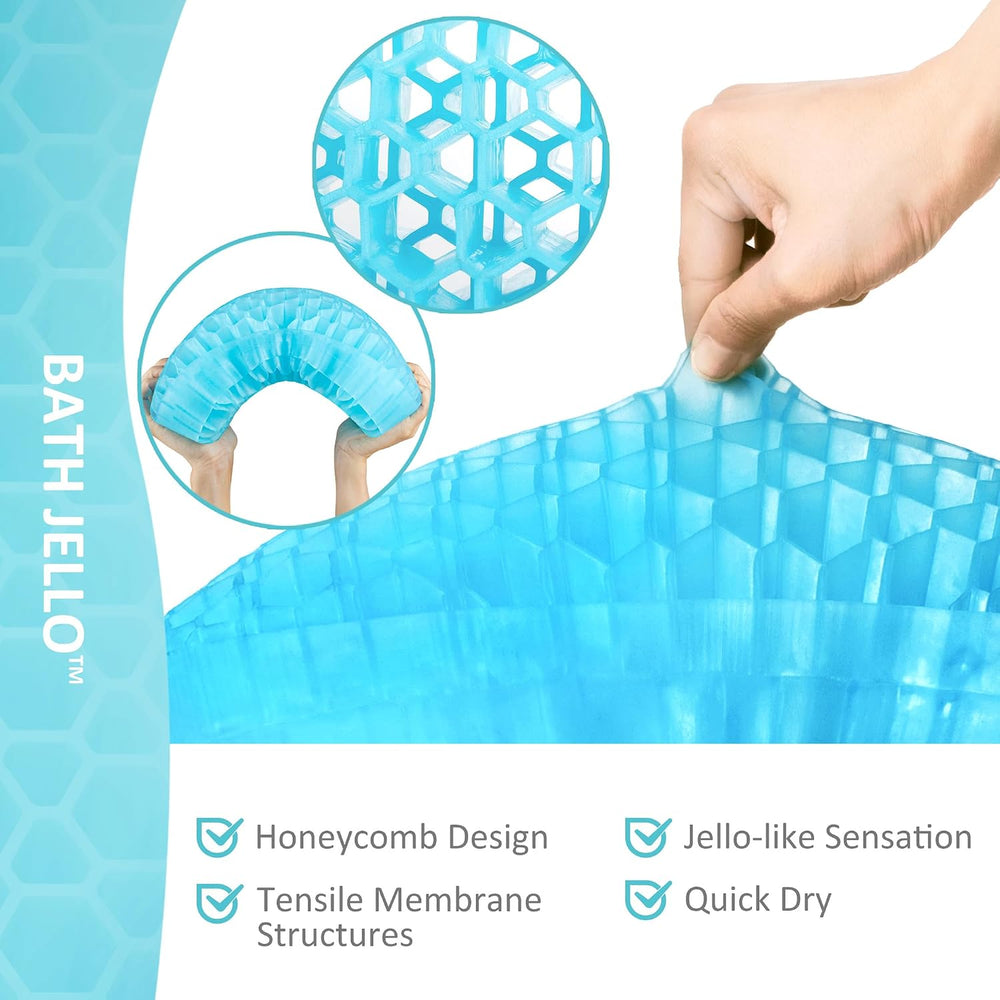 Sunlit Bath Jello Gel Bath Pillows, Lumbar Pillow for Bathtub, Back Support P...