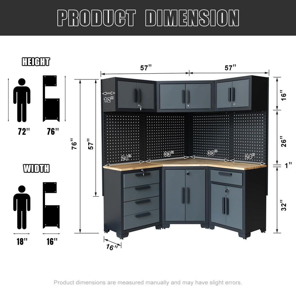 Corner Workshop Set - Garage Cabinets and Storage System