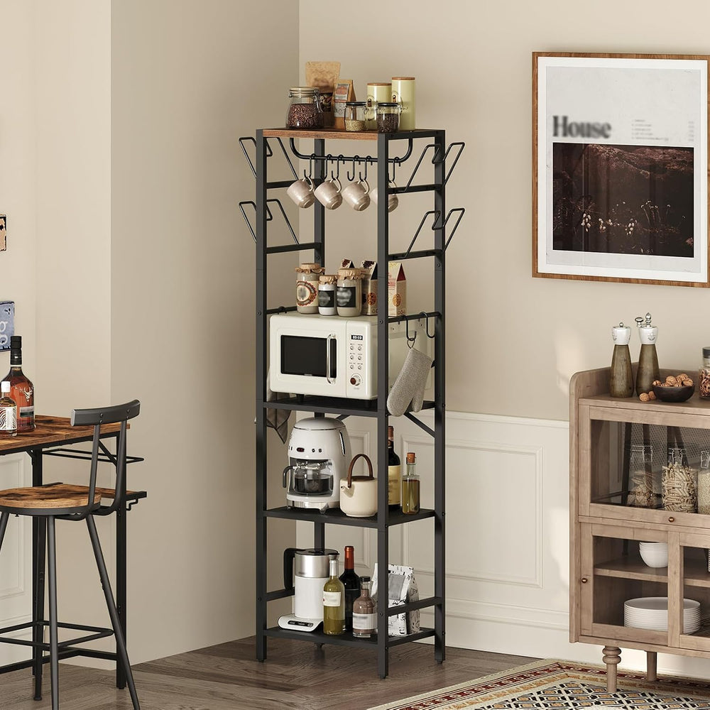 MAHANCRIS 4-Tier Pot Rack, Pots and Pans Organizer for Kitchen Corner, Kitche...