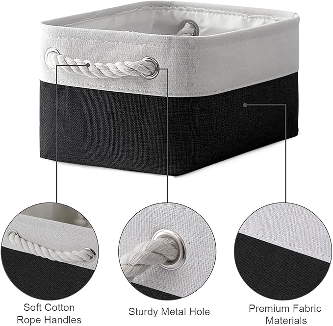 TheWarmHome Storage Bins for Shelves (6 Pack)