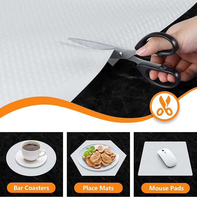 Shelf Liners for Kitchen Cabinets Refrigerator Liners Waterproof Kitchen (Pac...