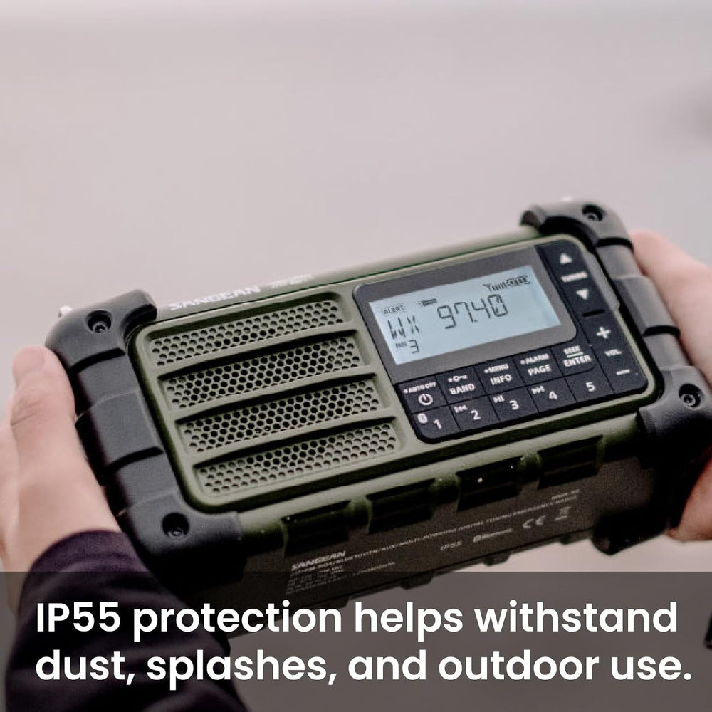 Sangean MMR-99 AM/FM Bluetooth Weather Emergency Radio, Multi-Powered