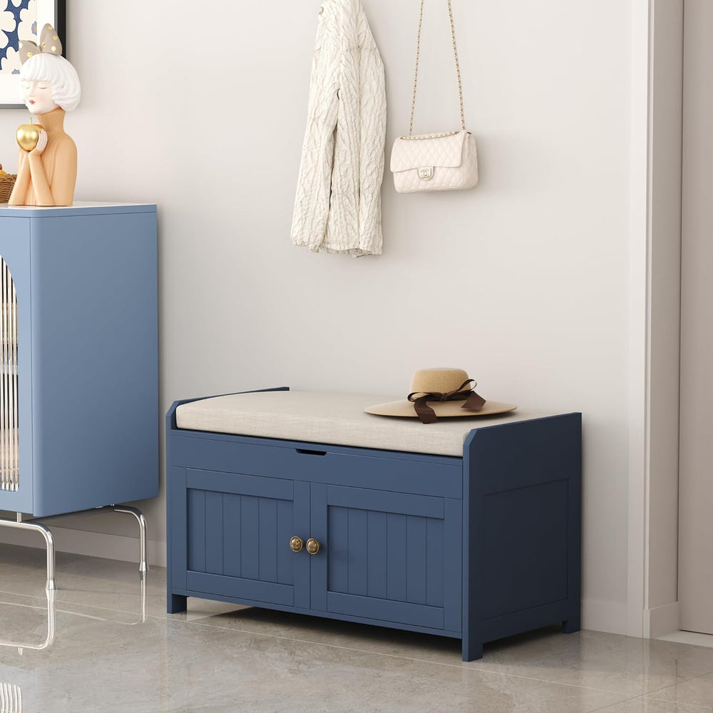 HOMEFORT 30" Shoe Bench with Lift Top Storage, Entryway Bench with Cushi...