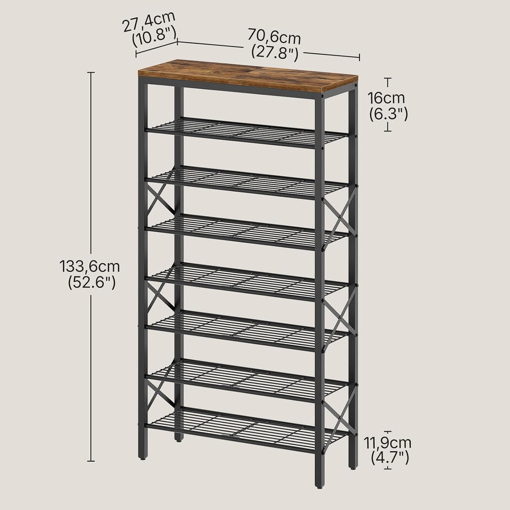 YATINEY 8 Tier Shoe Rack, Shoe Storage Organizer, Large Capacity Shoe Shelf H...
