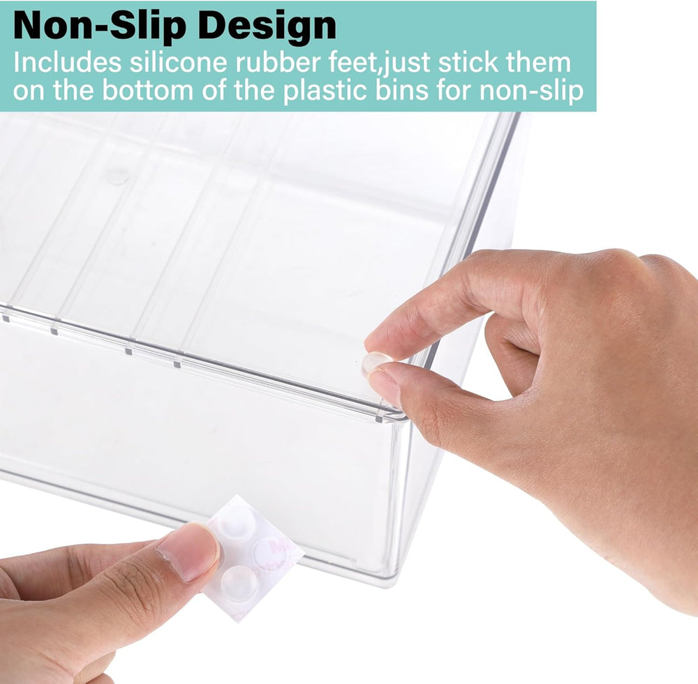 Prsildan 6 Small Drawers Stackable Storage Drawer Clear Acrylic Organizer